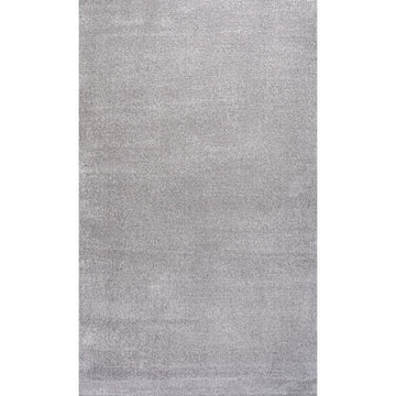 Haze Solid Low-pile Area Rug Light Gray